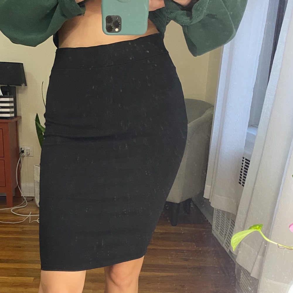 Black Pencil Skirt - Picture 1 of 5